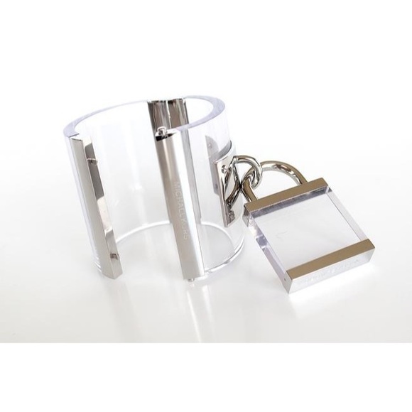EUC MICHEAL KORS Runway Lucite Padlock Cuff - Picture 5 of 6